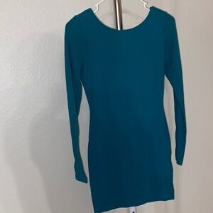 Teal Long Sleeve Dress